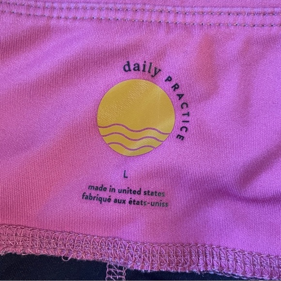 NWT Anthropologie Daily Practice Sofia Pink Athletic Workout Leggings Large - Picture 3 of 9